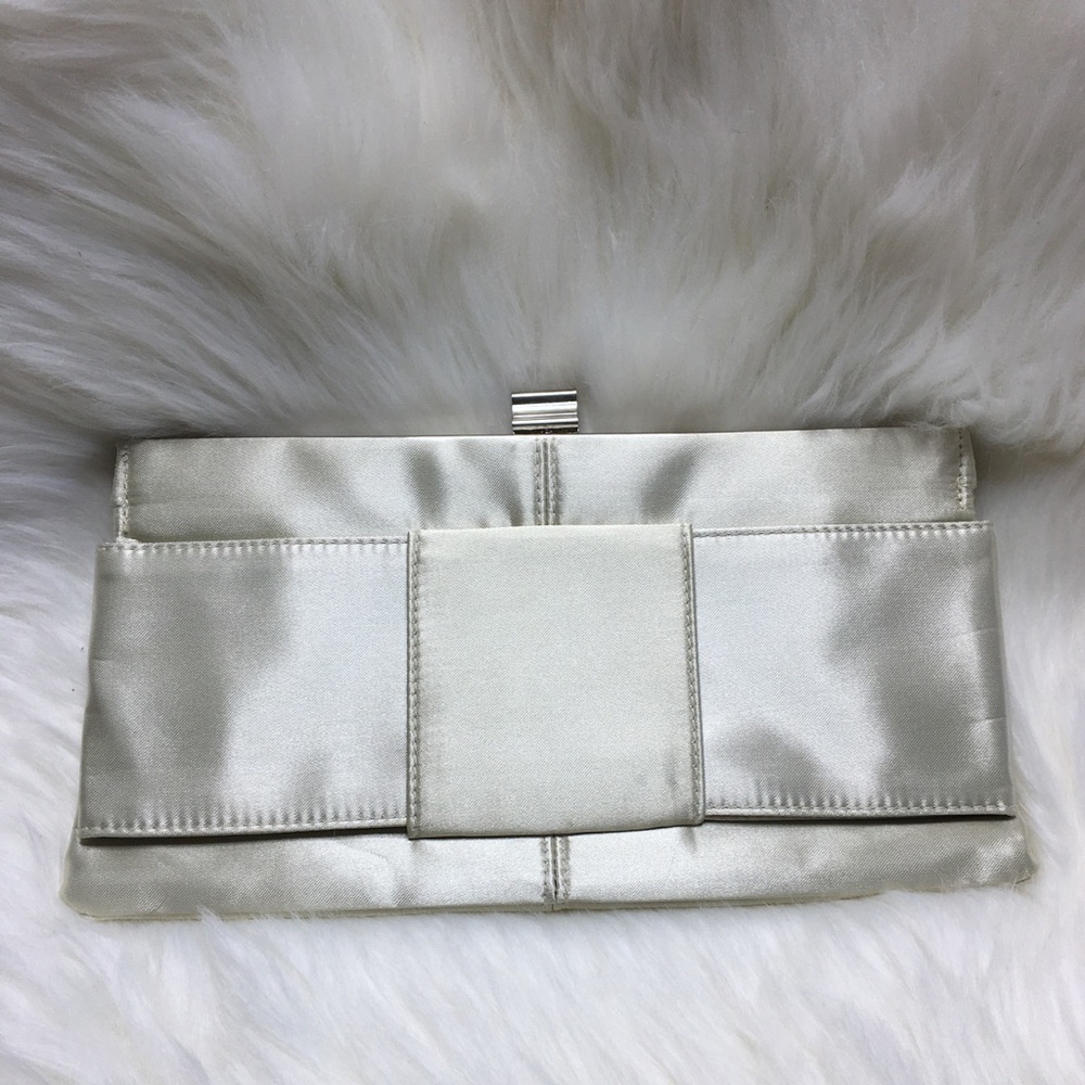 Cream Satin Clutch